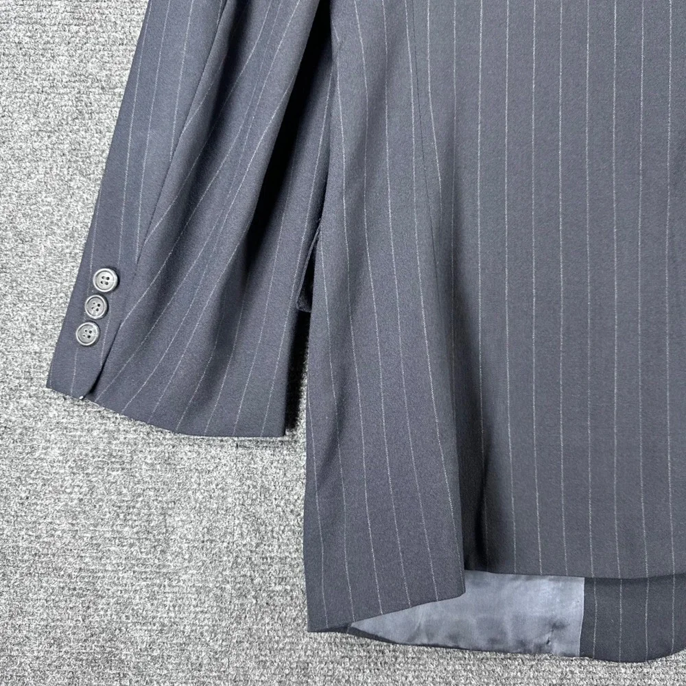 Brooks Brothers Blazer Mens 44R 44 Regular Navy‎ Blue Pinstripe Wool Brooksease